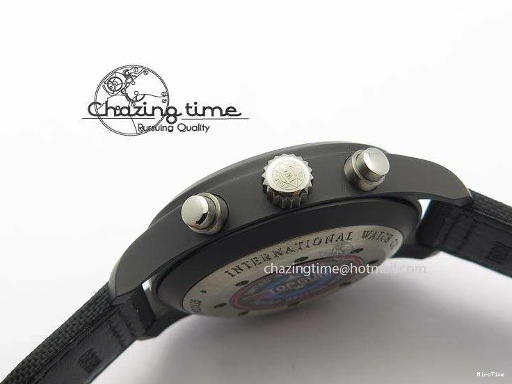 MIROTIME 0521 Pilot Chrono IW388003 Real Ceramic V6F 1:1 Best Edition On Black Nylon Strap A StreetReady 7284